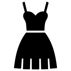 Woman dress icon vector art illustration, Female Dress icon, Dress Icon vector art illustration