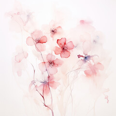 Watercolor Valentine Floral Unclear Sketch