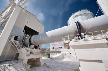 Tubular rotary furnace and equipment on territory of plant