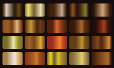 metallic gradients set, Rose gold gradient collection, Rose gold gradients metallic gradients set for fashion design, beauty makeup, design backgrounds and more,eps8