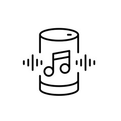 Listening to music on loudspeaker. Pixel perfect, editable stroke icon
