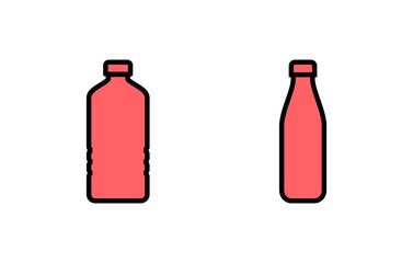 Bottle icon set illustration. bottle sign and symbol