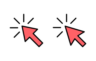 Click icon set illustration. pointer arrow sign and symbol. cursor icon