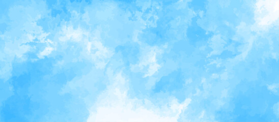 abstract blue watercolor background with colors . watercolor scraped grungy background . This watercolor design with watercolor texture on white background .Background with clouds on blue sky.