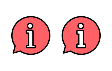 Information sign icon set  illustration. about us sign and symbol. question mark icon