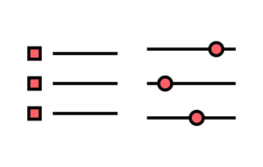 Menu Icon set illustration. web menu sign and symbol. hamburger menu symbol