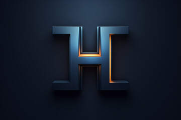 3D render of Letter H