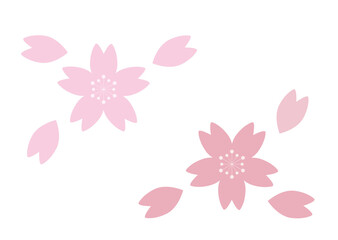 シンプルな桜の花びら