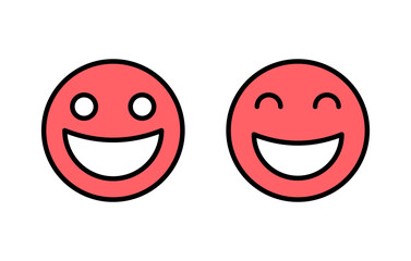 smile icon set illustration. smile emoticon icon. feedback sign and symbol