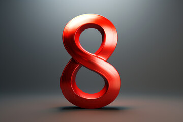 3D render of number 8
