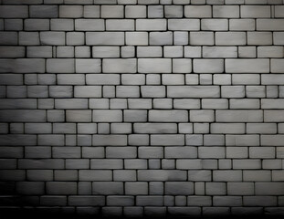 realistic dark night gray block brick wall, retro sign on background grunge stylized brick wall