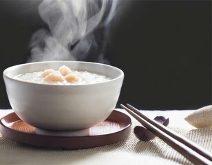 おかゆ　お粥　日本食　和食　シンプル　3d　AI生成画像