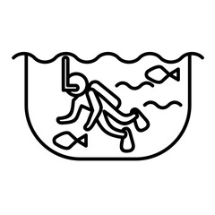 Snorkeling Icon