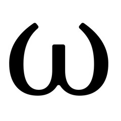 Omega Math Sign, Mathematic Sign and Symbol