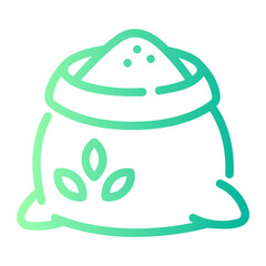 wheat flour Line Gradient Icon
