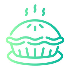 apple pie Line Gradient Icon