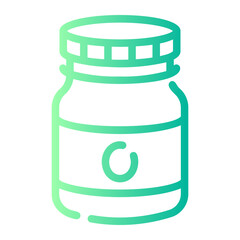 baking soda Line Gradient Icon