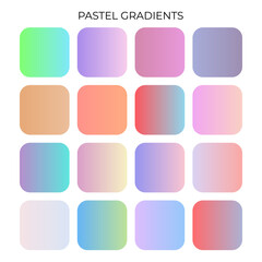 SET OF PASTEL GRADIENT COLOR PALETTE