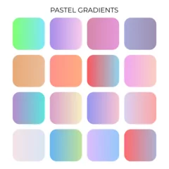 Rideaux Années 50 patrons SET OF PASTEL GRADIENT COLOR PALETTE  © zenith