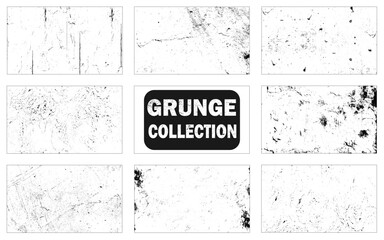 Collection of grunge texture. Abstract in black and white design. grunge texture set in black and white background effect vector dirty grain rough