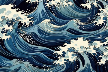 Illustration of wave pattern seen in ocean 