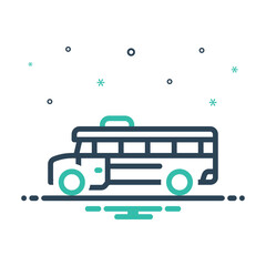 Mix icon for school bus 