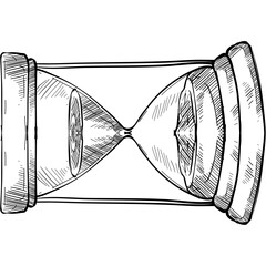 hourglass handdrawn illustration