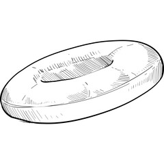 lifebuoy handdrawn illustration