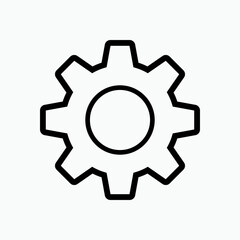 Gear Icon . Setting, Cog Symbol for Design, Presentation, Website or Apps Elements – Vector.