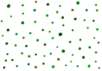 Green Polka Dots Pattern Christmas Background Art Hand Drawn Oil Pastel Texture Circle Round Isolated PNG © KimKim