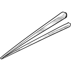 chopsticks handdrawn illustration