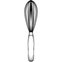 egg whisk handdrawn illustration