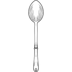 spoon handdrawn illustration