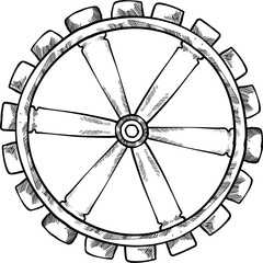 gears handdrawn illustration