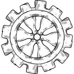 gears handdrawn illustration
