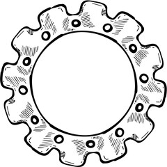 Obraz premium gears handdrawn illustration