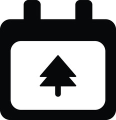 Obraz premium Rounded filled Christmas Day icon.