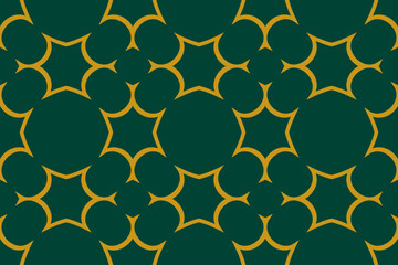 golden pattern on a green background, For Wallpaper, presentation, background. Interior design. Fashion print. Illustration made with texture. 