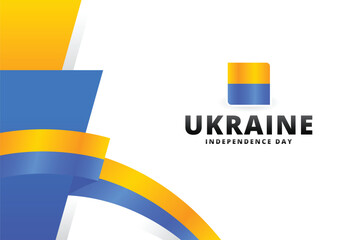 Ukraine Independence Day Background Design - obrazy, fototapety, plakaty
