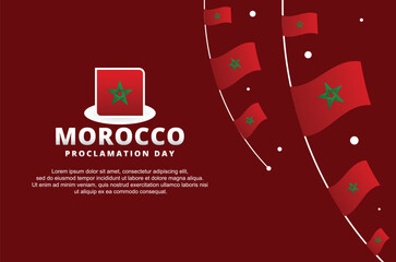 Morocco Proclamation Day Background Design - obrazy, fototapety, plakaty