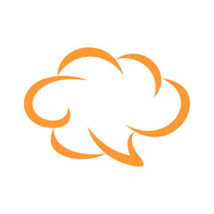 Brain Cloud Vector Logo Design Template