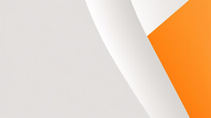 Kontrastierendes geschwungenes Wellenmuster in Orange und Weiß. Abstrakter wellenförmiger Unternehmenshintergrund mit Kreisen. Vektor-Banner-Design - obrazy, fototapety, plakaty