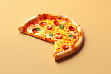 Pizza background 3d icon minimalistic