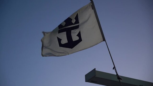 royal Caribbean flag on ship 