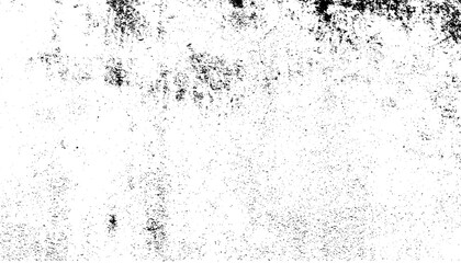 Hand drawn scattered black grunge dots or dust, grungy dirty texture for banner, poster, retro and vintage design. Black and white grunge, surface dust and rough dirty background. Grainy texture vecto