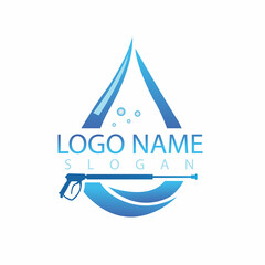 pressure washing power washing logo vector