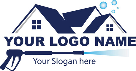 pressure washing power washing logo vector