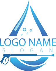 pressure washing power washing logo vector