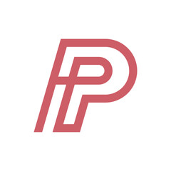 Fototapeta premium Monogram P design vector logo. Monogram initial letter mark P logo design. Monogram design vector logo. Monogram initial letter mark P logo design. Simple P monogram. Monogram P design logo