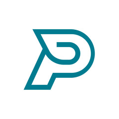Monogram P design vector logo. Monogram initial letter mark P logo design. Monogram design vector logo. Monogram initial letter mark P logo design. Simple P monogram. Monogram P design logo